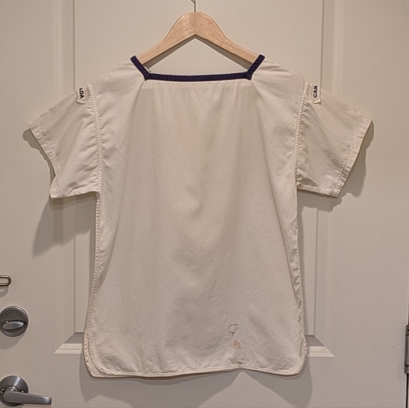 1966 Canadian Military S White and Blue Sailor's Top - SEE SIZE NOTE - Picture 9 of 9